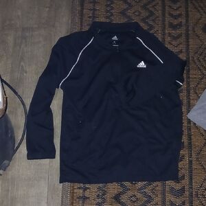 Adidas Black Long Sleeve Top with White Accents